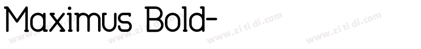 Maximus Bold字体转换